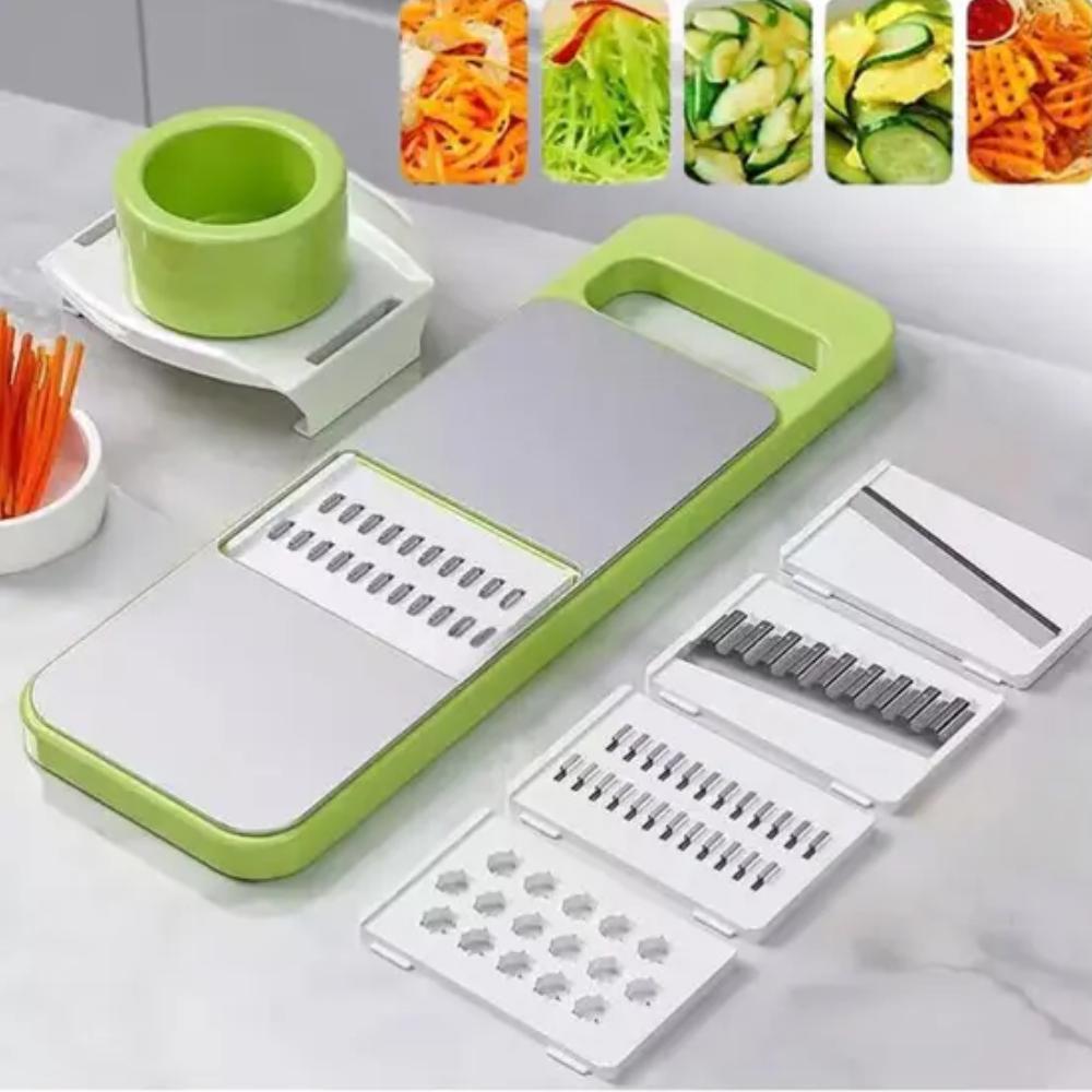 5-in-1 Multifunctional Vegetable Slicer & Chopper – Interchangeable Blades