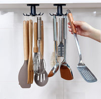 360° Rotating Kitchen Organizer – Space-Saving Utensil & Cabinet Hook Rack